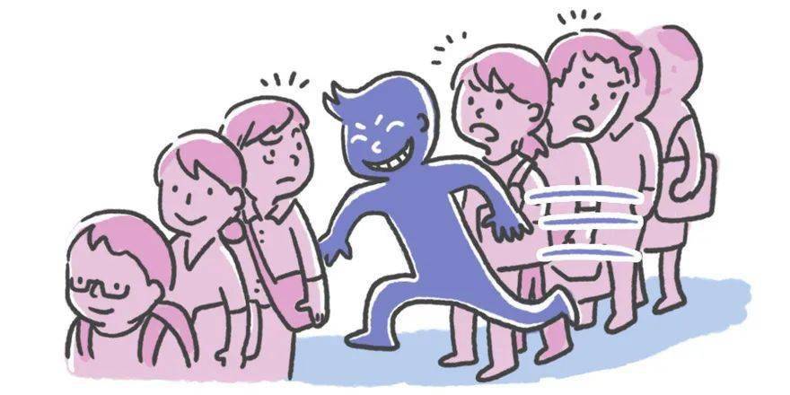翻栏插队被民警薅回